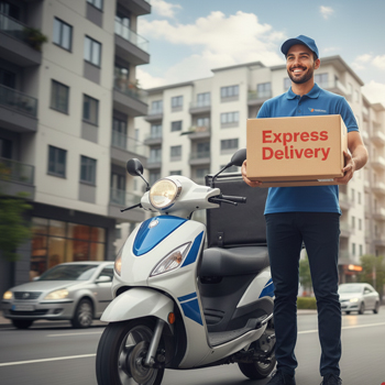 teer gati delivery boy handling parcel